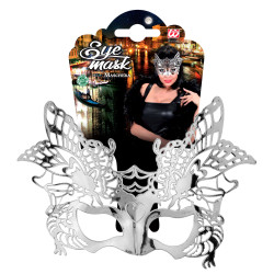 Strieborná benátska maska